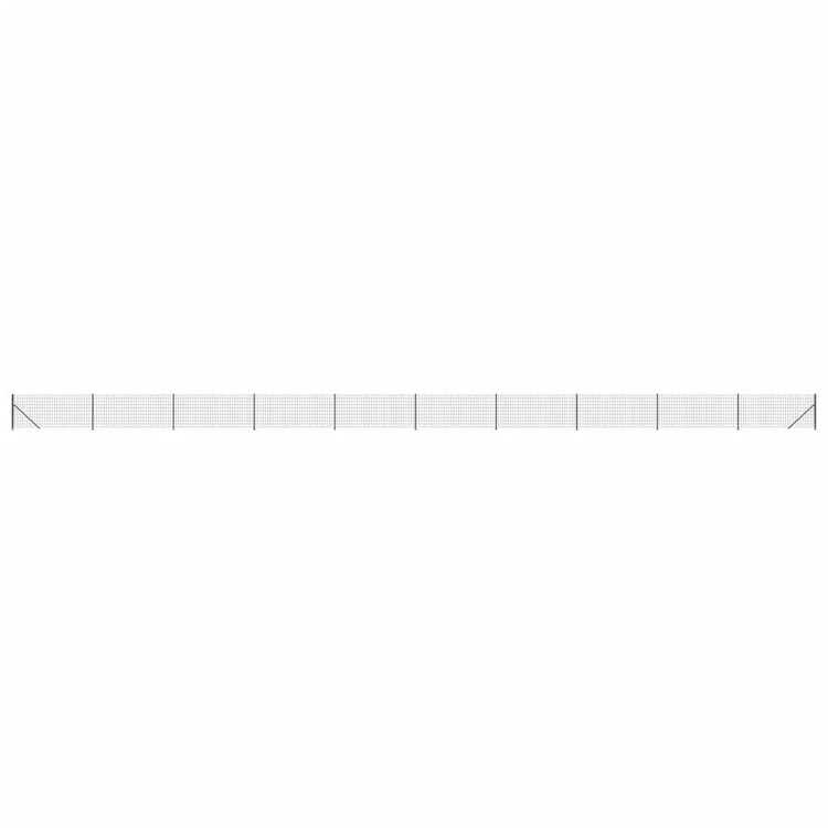 Vidaxl -Drahtgitterzaun mit Flansch 0,8 x 25 m Anthrazitfarbe