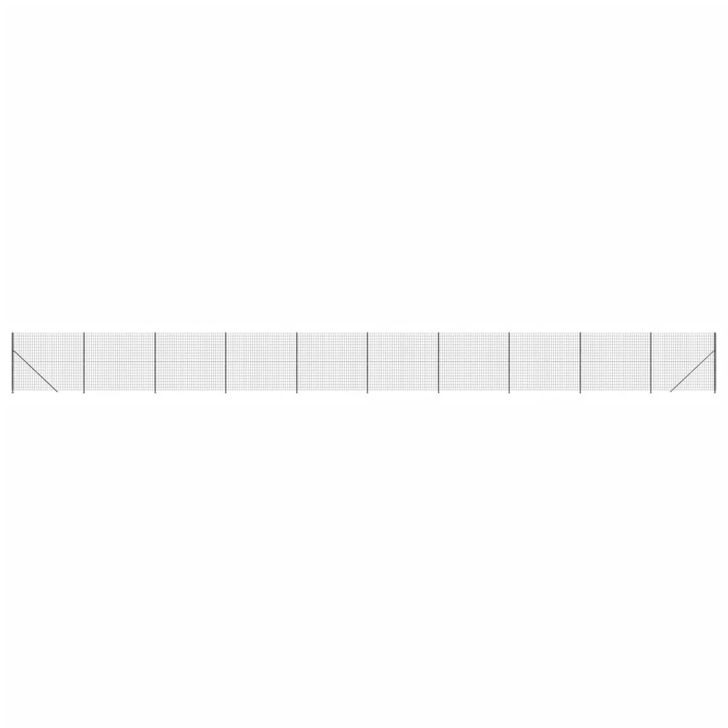 Vidaxl Drahtgitterzaun mit Flansch 1,4x25 m Anthrazitfarbe