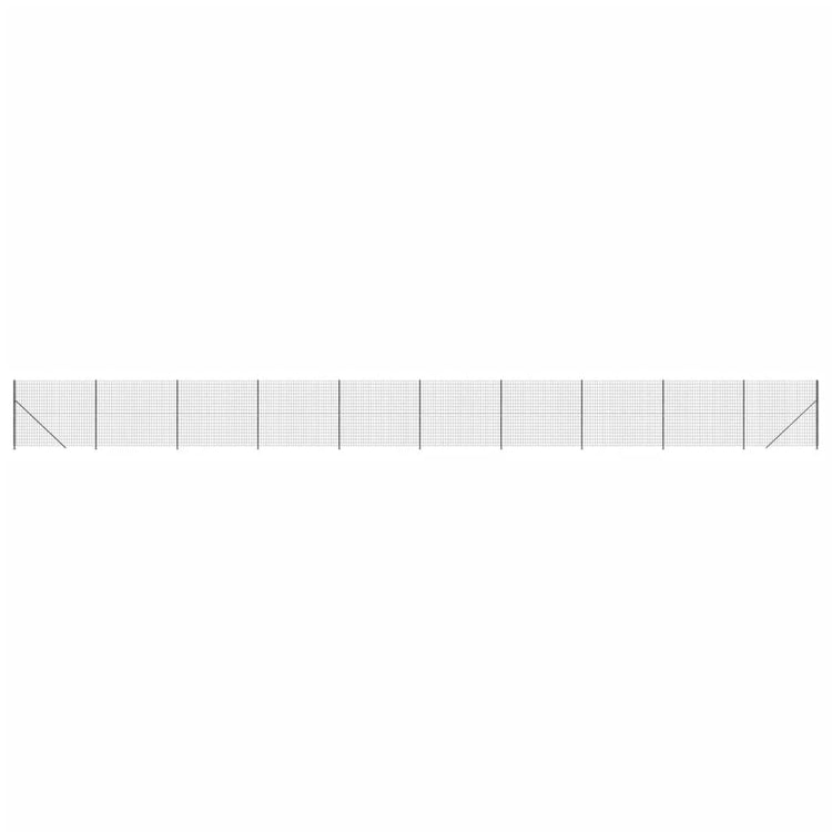 Vidaxl Drahtgitterzaun mit Flansch 1,4x25 m Anthrazitfarbe