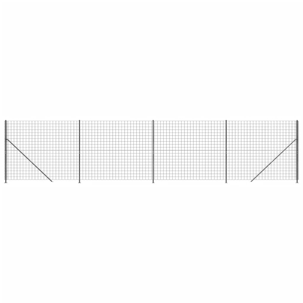 Vidaxl -Drahtgitterfet mit Flansch 1,6 x 10 m Anthrazit -gelöscht