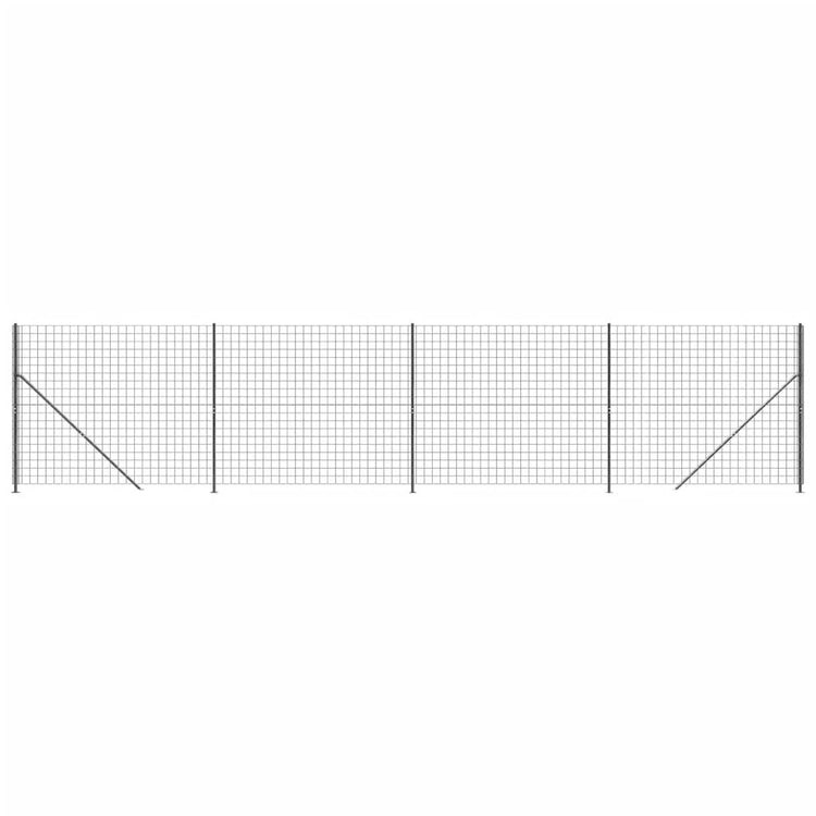 Vidaxl -Drahtgitterfet mit Flansch 1,6 x 10 m Anthrazit -gelöscht
