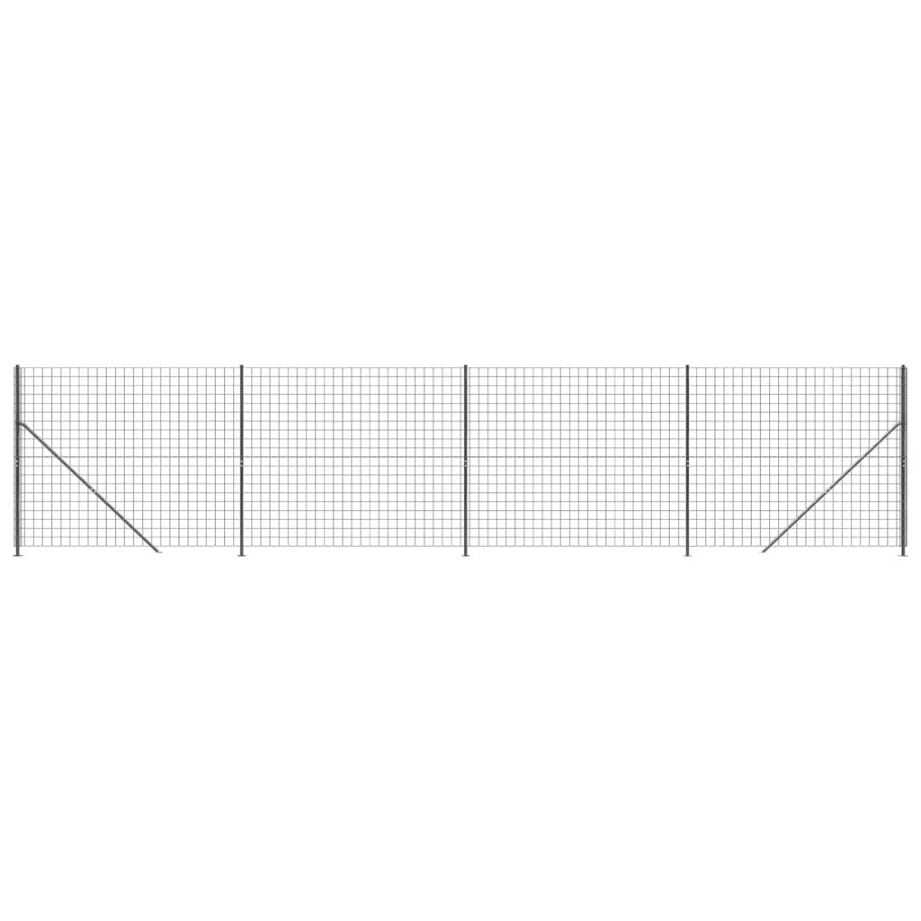 Vidaxl Drahtgitter FET mit Flansch mit 1,8 x 10 m Anthrazit -Verschärfen