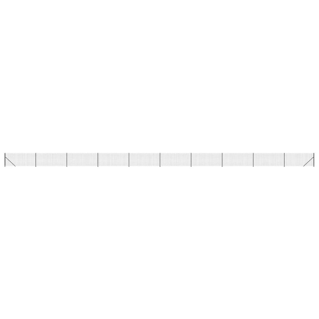Vidaxl -Drahtgitterzaun mit Flansch 0,8 x 25 m Anthrazitfarbe