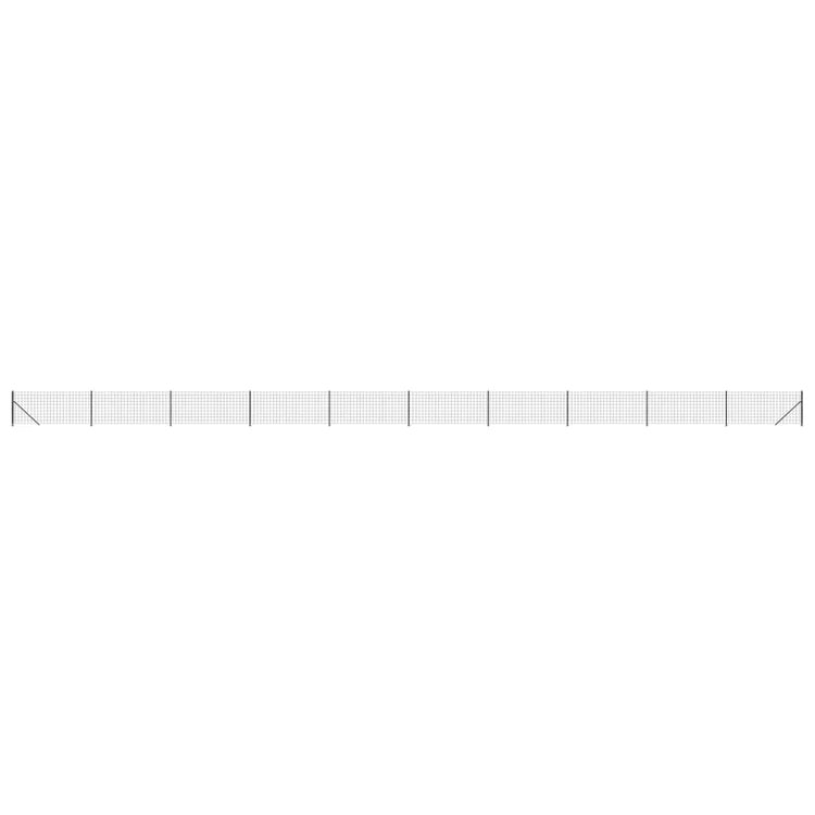 Vidaxl -Drahtgitterzaun mit Flansch 0,8 x 25 m Anthrazitfarbe