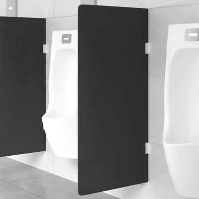 VIDAXL Urinoir Schusswand -90 x 40 cm terminiertes Glas schwarz
