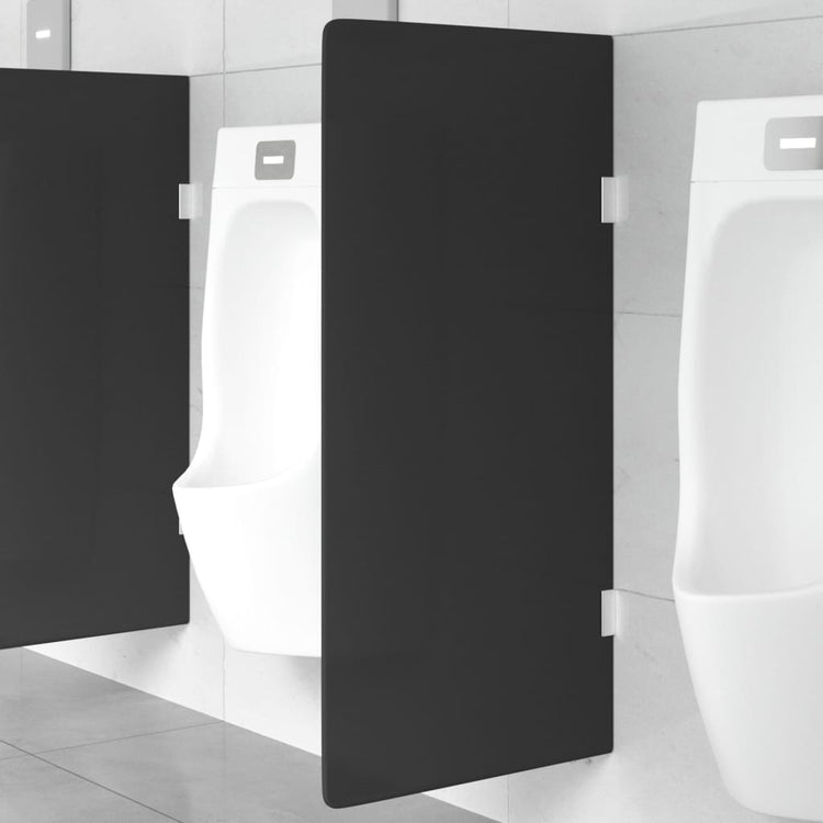 VIDAXL Urinoir Schusswand -90 x 40 cm terminiertes Glas schwarz