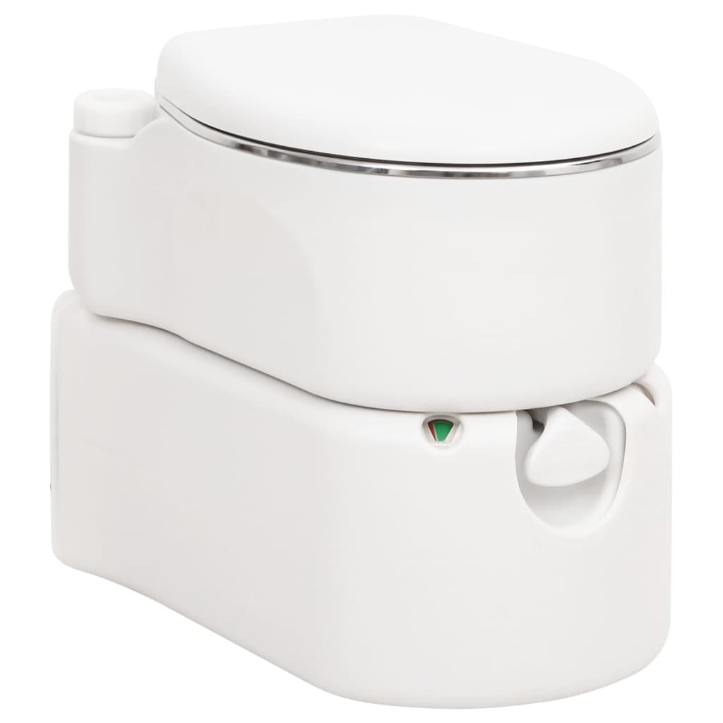 Vidaxl Campingtoilette integriert 24+17 l HDPE und weißer Stahl