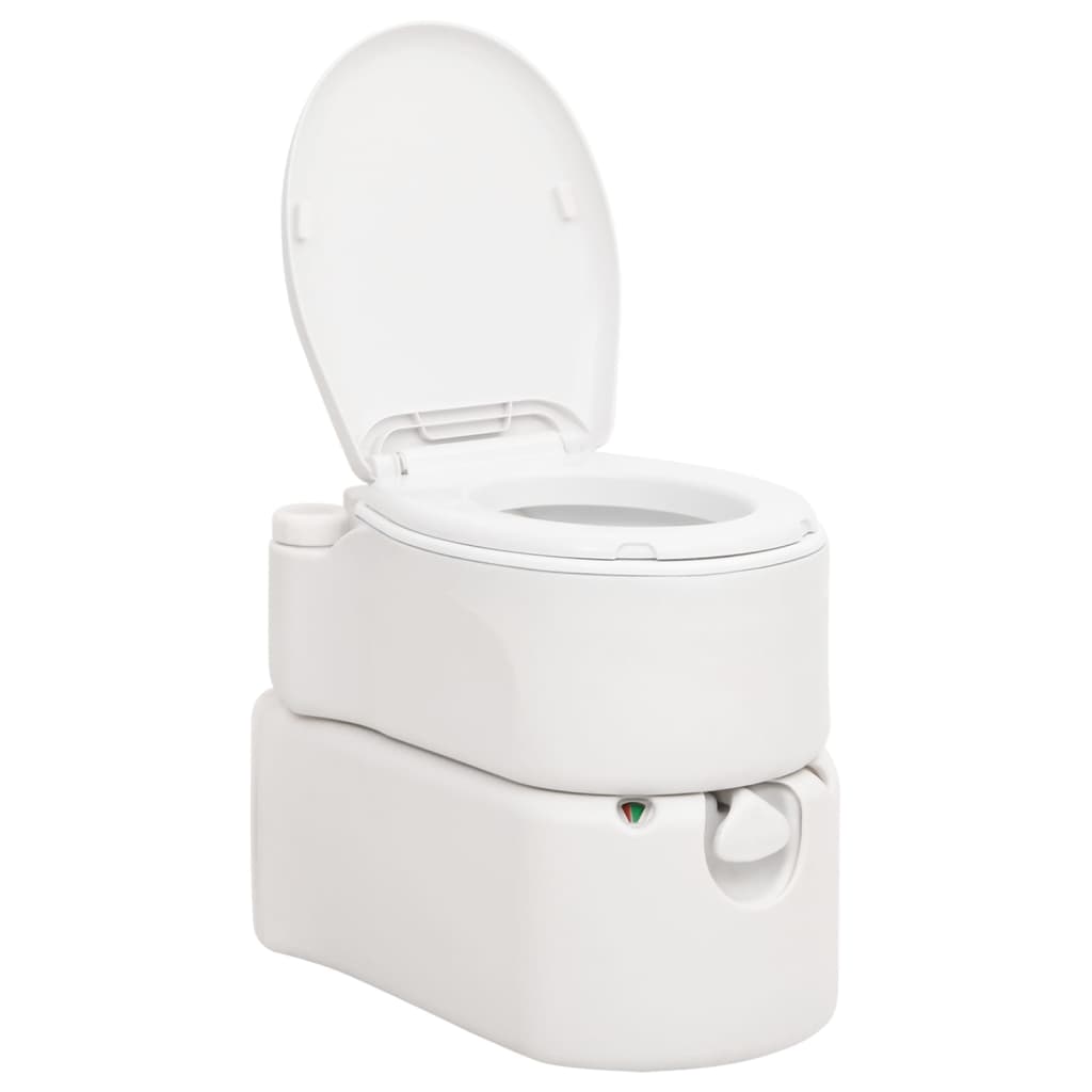 VidaXL Camping-Toilette integriert 24+17 l HDPE-Emaille