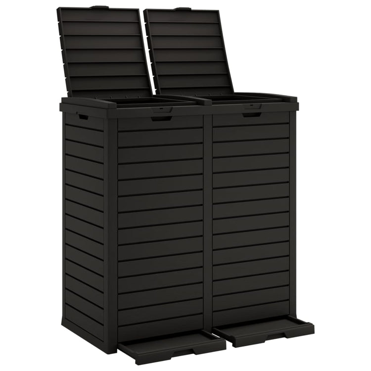 Vidaxl Mülldose für Garten 78x41x86 cm Polypropen Schwarz