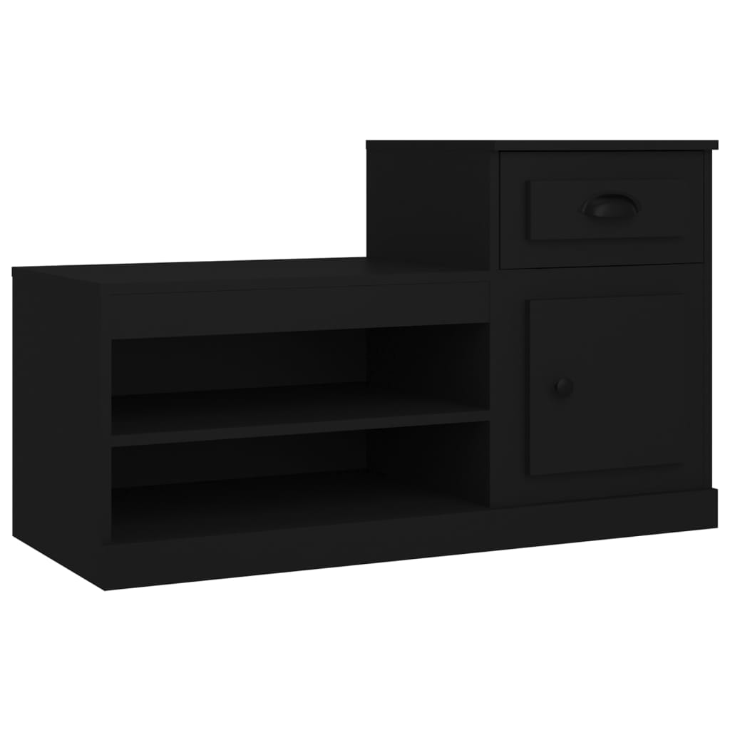 Vidaxl Schuhschrank 100x42x60 cm propertiertes Holzschwarz