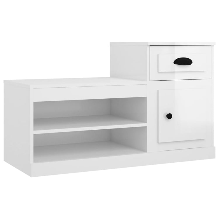 Vidaxl Schuhschrank 100x42x60 cm propertiertes Holz Hochglanz weiß
