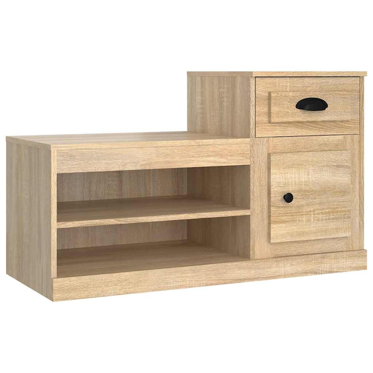 VIDAXL -Schuhschrank 100x42x60 cm Propertiertes Holz Sonoma Eiche gefärbt