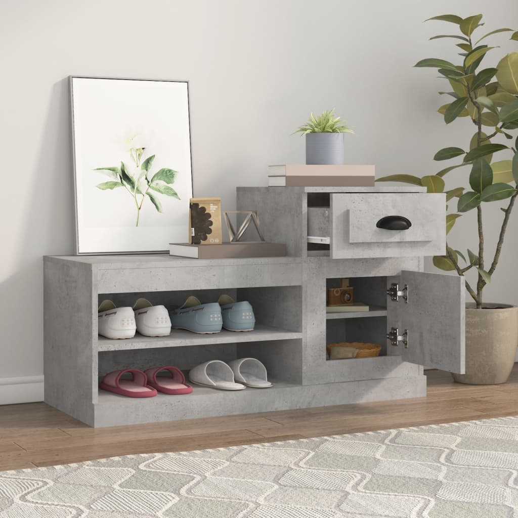 Vidaxl Schuhschrank 100x42x60 cm bearbeiteter Holzbetonpreis