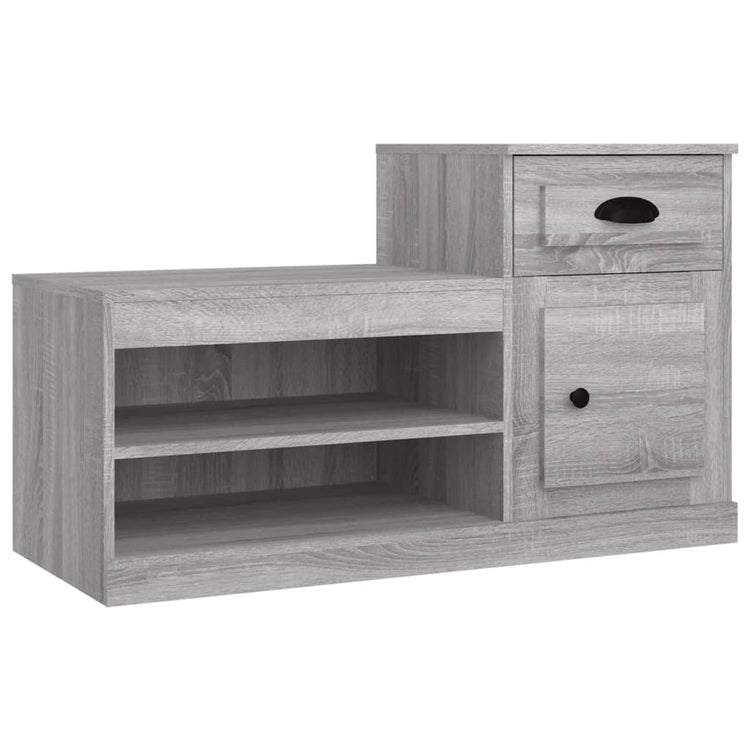 VIDAXL -Schuhschrank 100x42x60 cm propertiertes Holzgrau Sonoma Eiche Farbe