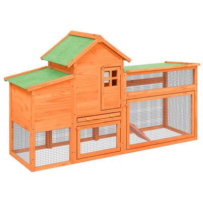 Vidaxl Chicken Coop 186.5x58,5x113 cm Festkiefer Kiefernbraun