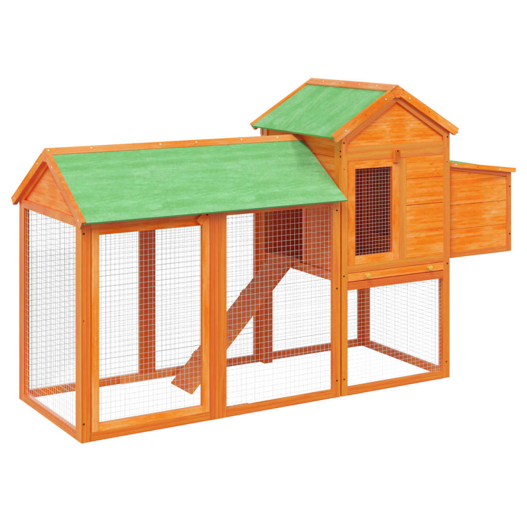 Vidaxl Chicken Coop 193x65x117 cm Festkiefernbraun