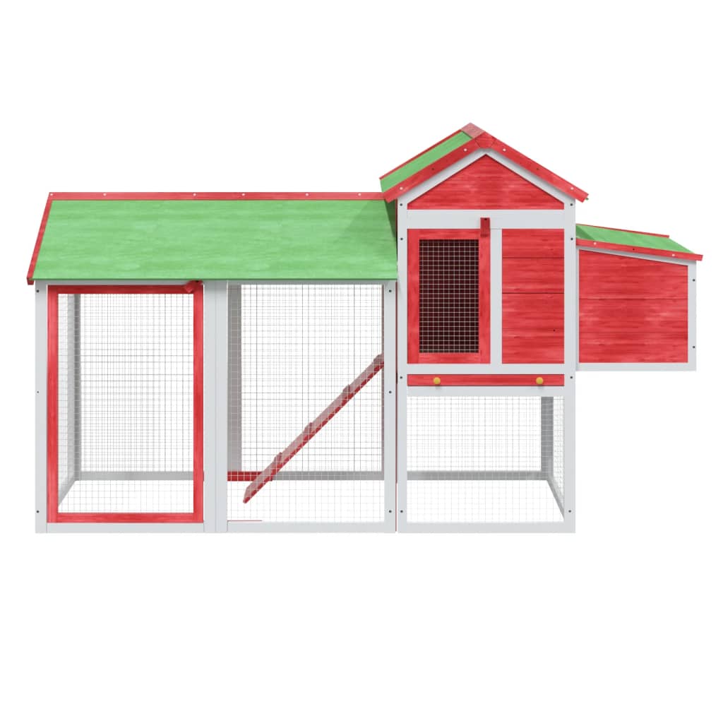 Vidaxl Chicken Coop 193x65x117 cm Festkiefer rot