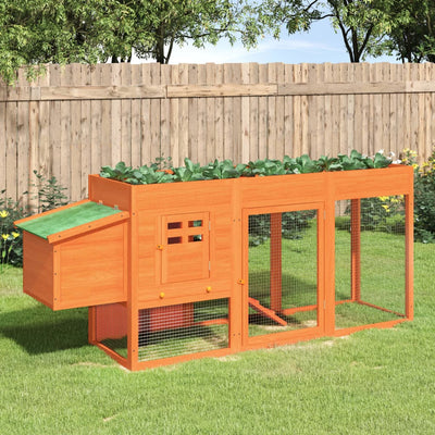 Vidaxl Chicken Coop 204x50x84 cm Festkiefernkiefernbraun