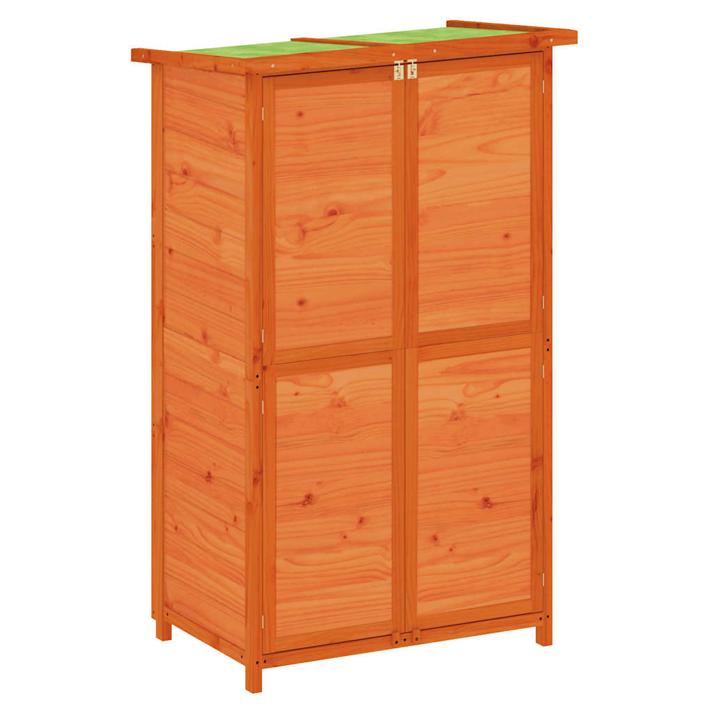 Vidaxl Garden Shed 83x57x140 cm Festkiefernkiefernbraun