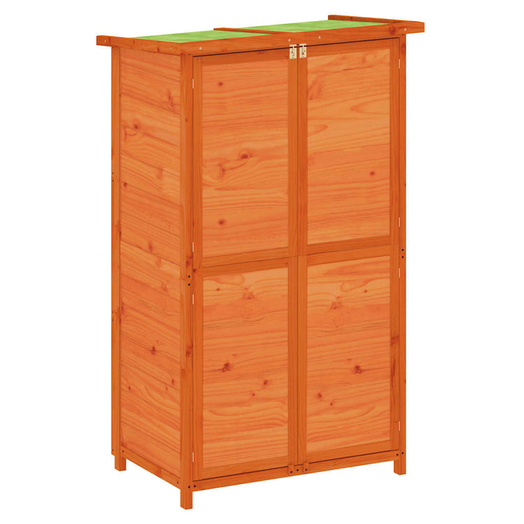 Vidaxl Garden Shed 83x57x140 cm Festkiefernkiefernbraun