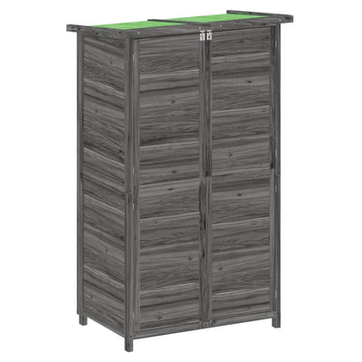 Vidaxl Garden Shed 83x57x140 cm Festkieferngrau