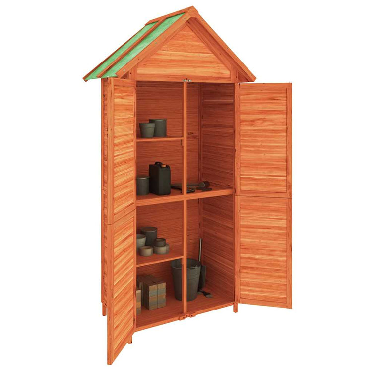 Vidaxl Garden Shed 89x52.5x175 cm Festkiefer Kiefernbraun