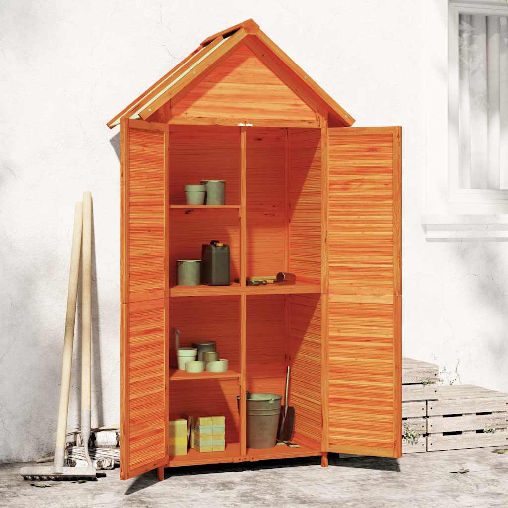 Vidaxl Garden Shed 89x52.5x175 cm Festkiefer Kiefernbraun