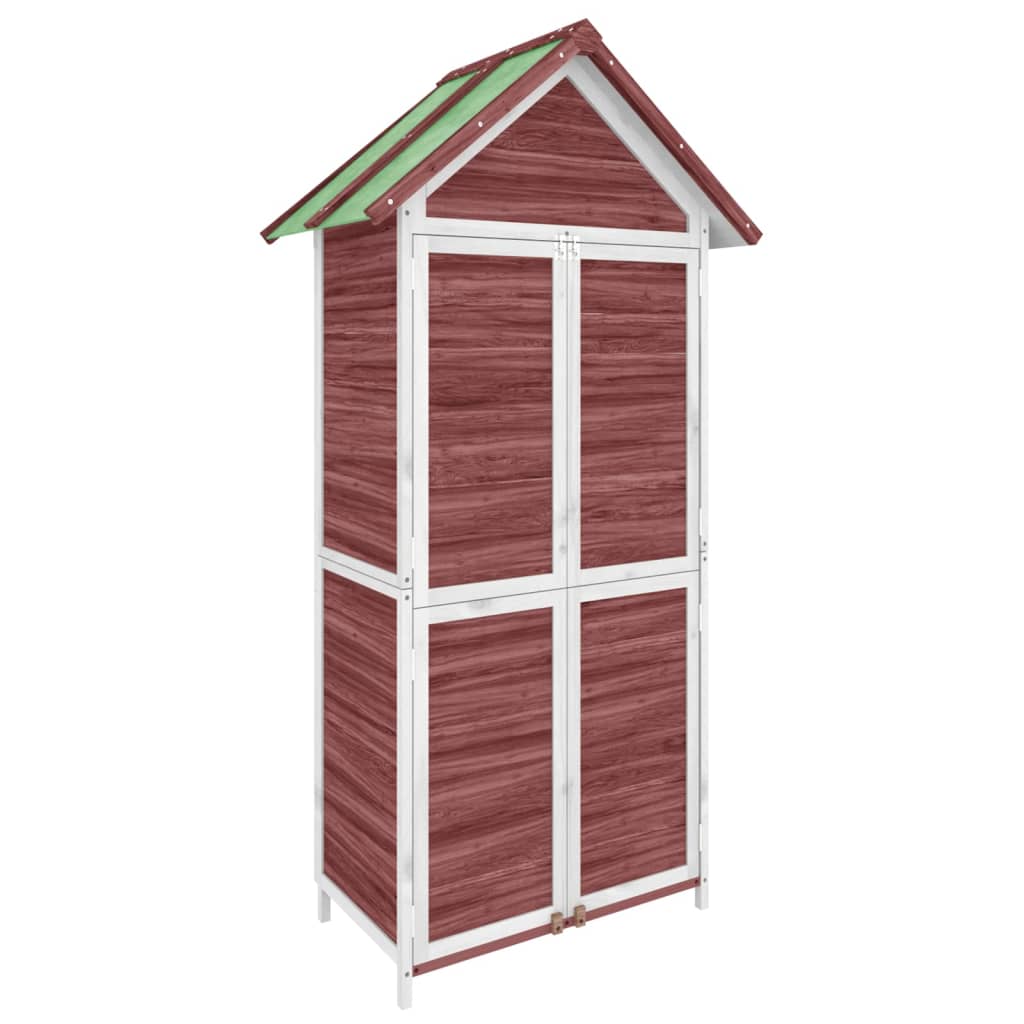 Vidaxl Garden Shed 89x52.5x175 cm Festkiefer Mokka -Colored