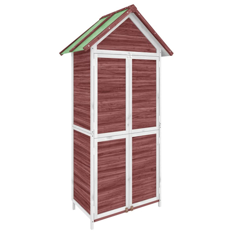 Vidaxl Garden Shed 89x52.5x175 cm Festkiefer Mokka -Colored