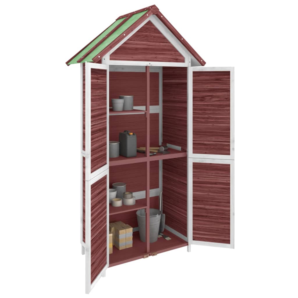 Vidaxl Garden Shed 89x52.5x175 cm Festkiefer Mokka -Colored