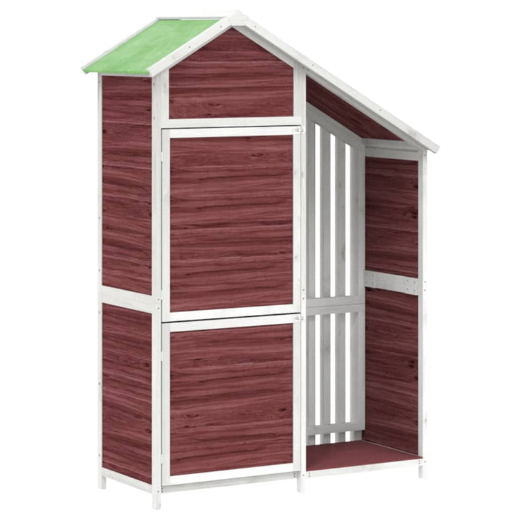 Vidaxl Garden Shed 120x53.5x170 cm Festkiefer Mokka -Colored