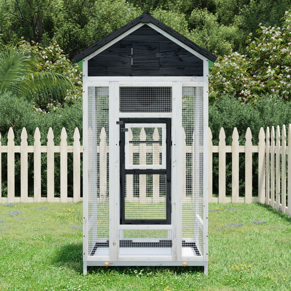 VIDAXL VIRET 91.5X53X170 CM Festkiefergrau
