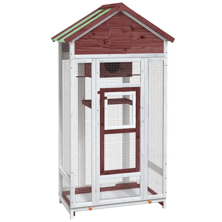 VIDAXL Viaviar 91.5x53x170 cm Festkiefer -Mugger -Verschärfung