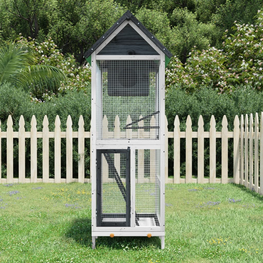 VIDAXL VORIARY 60x58.5x160 cm Festkiefergrau