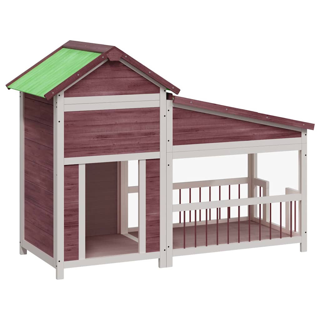 Vidaxl Dog Loft 143x60.5x109 cm Solid Pine Mugger -Colored