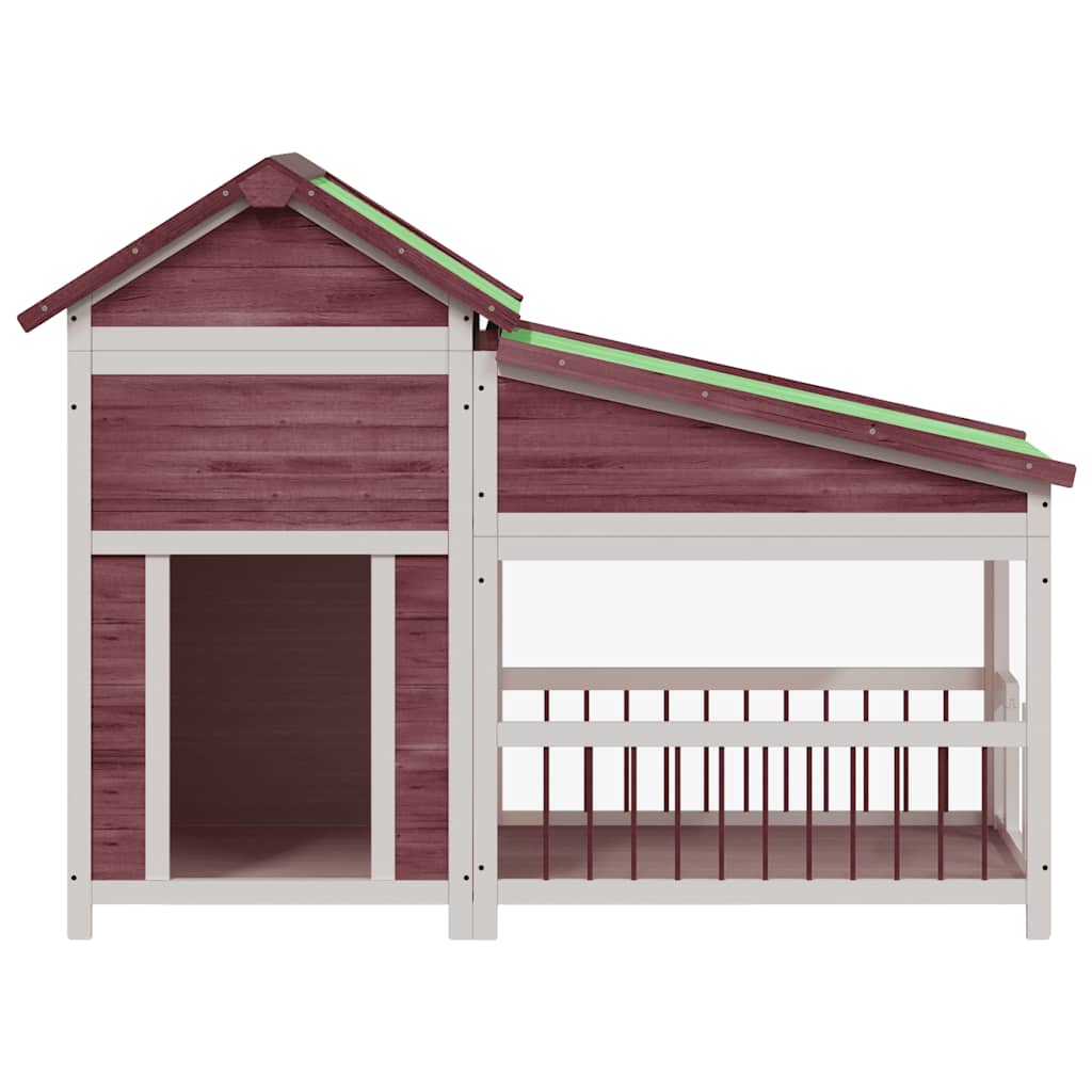 Vidaxl Dog Loft 143x60.5x109 cm Solid Pine Mugger -Colored