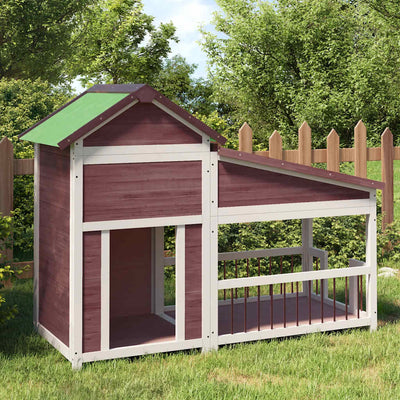 Vidaxl Dog Loft 143x60.5x109 cm Solid Pine Mugger -Colored