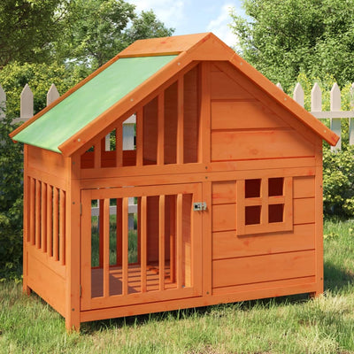 Vidaxl Dog Loft 96x60.5x87 cm Festkiefer Braun