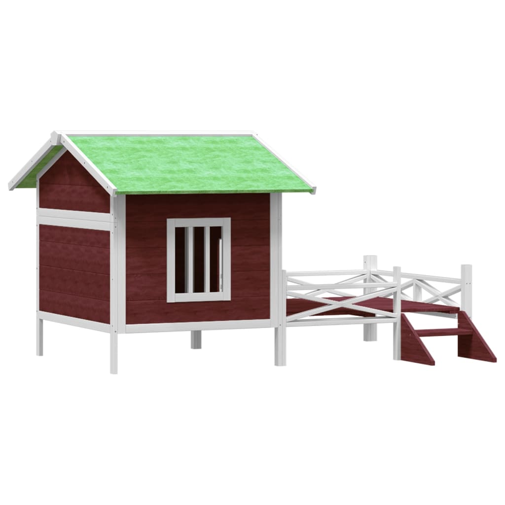 Vidaxl Dog Loft 159x120x88,5 cm Festkiefer -Mugger -Colored