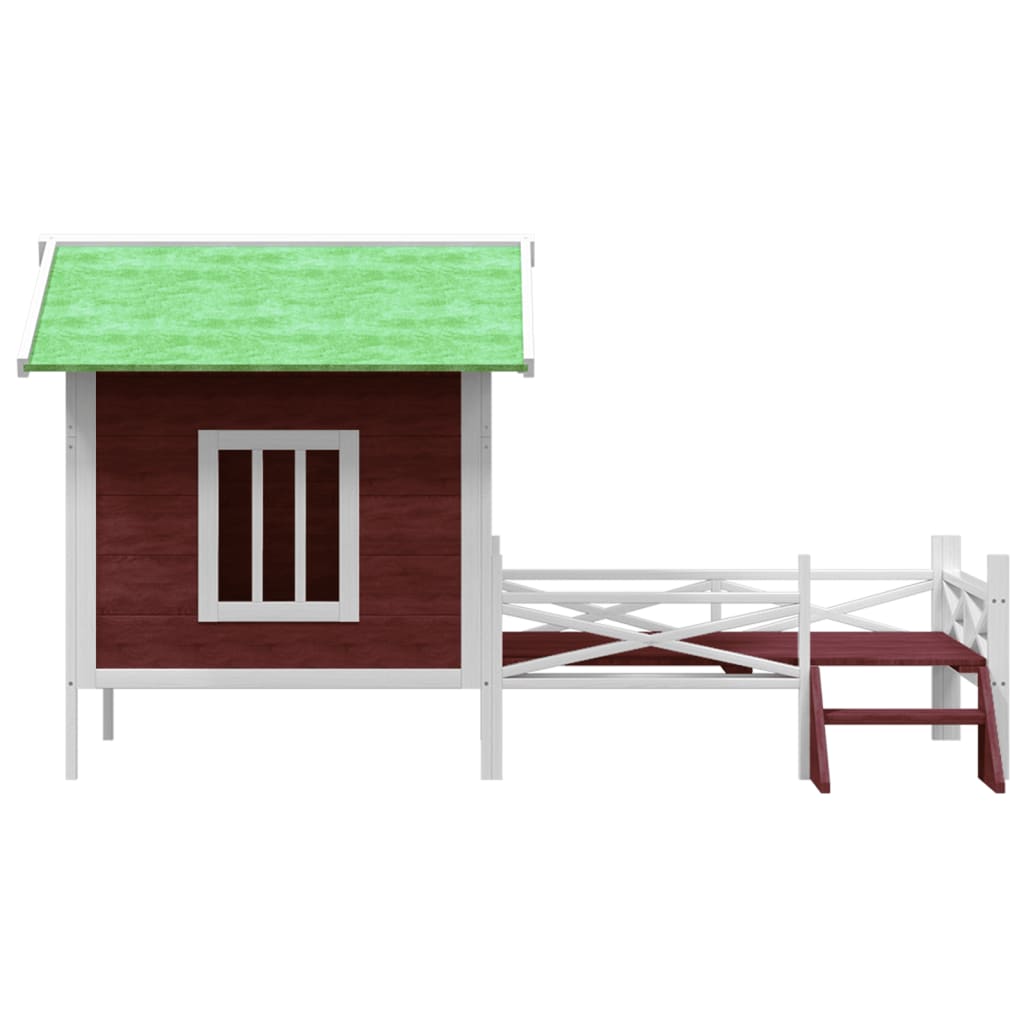 Vidaxl Dog Loft 159x120x88,5 cm Festkiefer -Mugger -Colored
