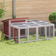 Vidaxl Rabbit Hutch 144x123x67,5 cm massive Kiefern -Mokka -ausgelöst