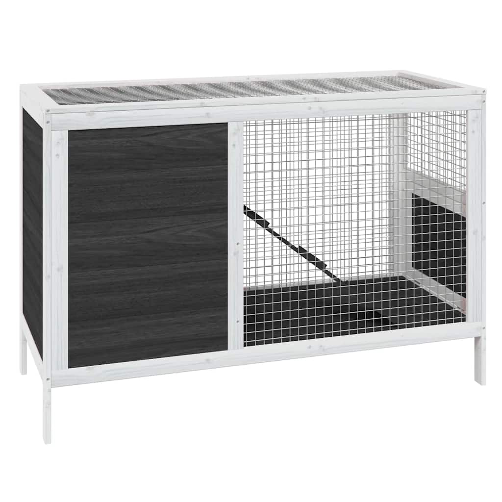 Vidaxl Kaninchenhutch 103x44x69,5 cm Festkiefergrau