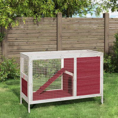 VIDAXL -Kaninchen -Hutch 103x44x69,5 cm massive Kiefern Mocha -ausgelöst