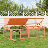 VIDAXL -Tierringe 200x112.5x74 cm Festkiefernbraun - afbeelding 1