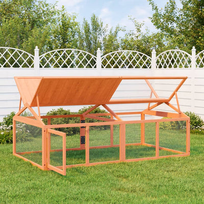 VIDAXL -Tierringe 200x112.5x74 cm Festkiefernbraun
