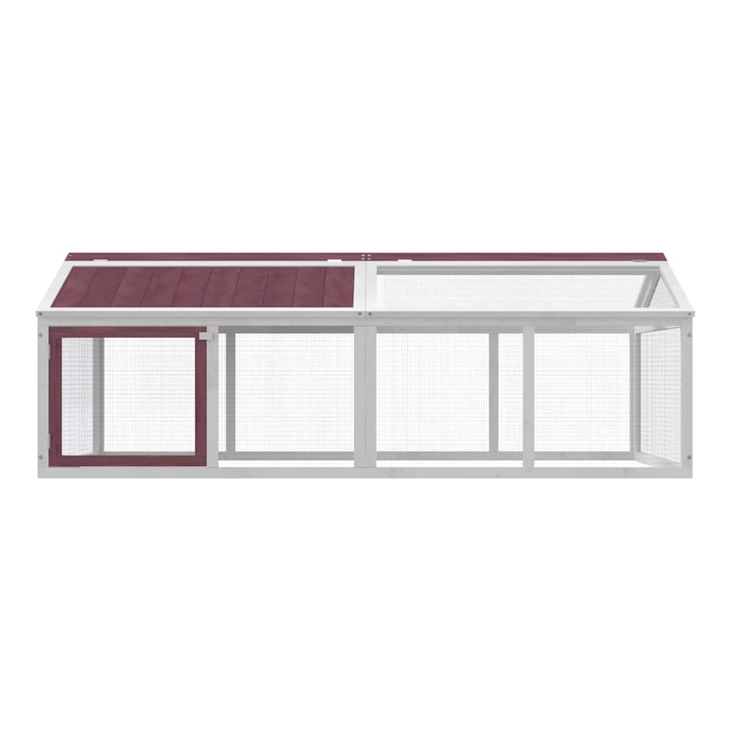 Vidaxx Tiergehege 200x112,5x74 cm massives Kiefernholz mokkafarben