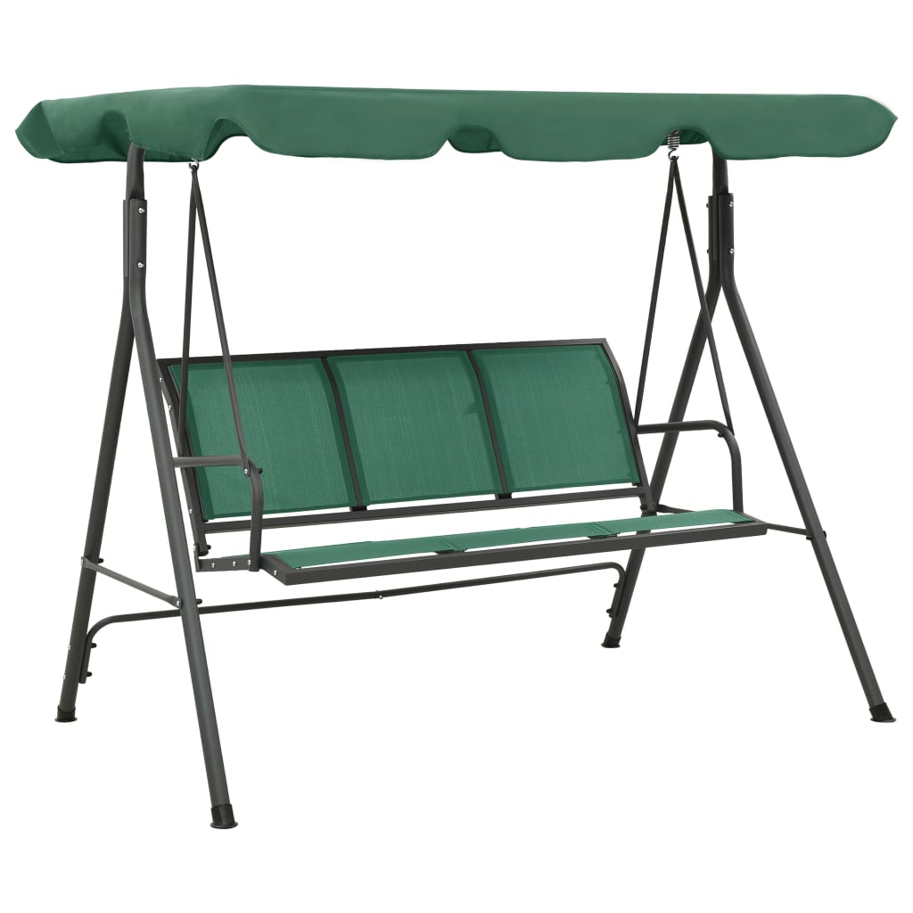 Vidaxl Swing Bank 170 cm Textileen und Stahlgrün