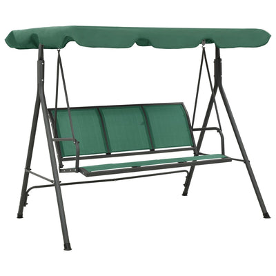 Vidaxl Swing Bank 170 cm Textileen und Stahlgrün