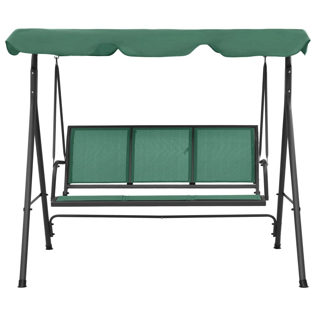 Vidaxl Swing Bank 170 cm Textileen und Stahlgrün