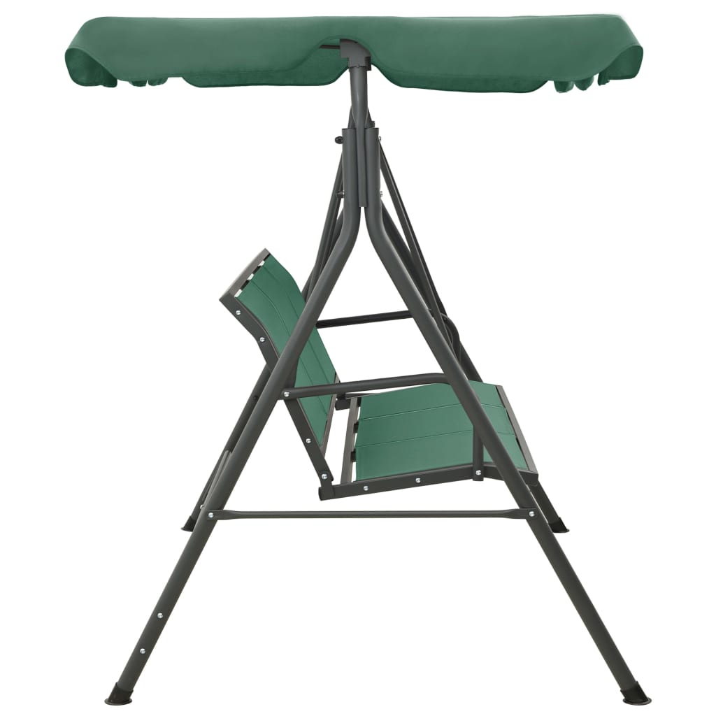 Vidaxl Swing Bank 170 cm Textileen und Stahlgrün